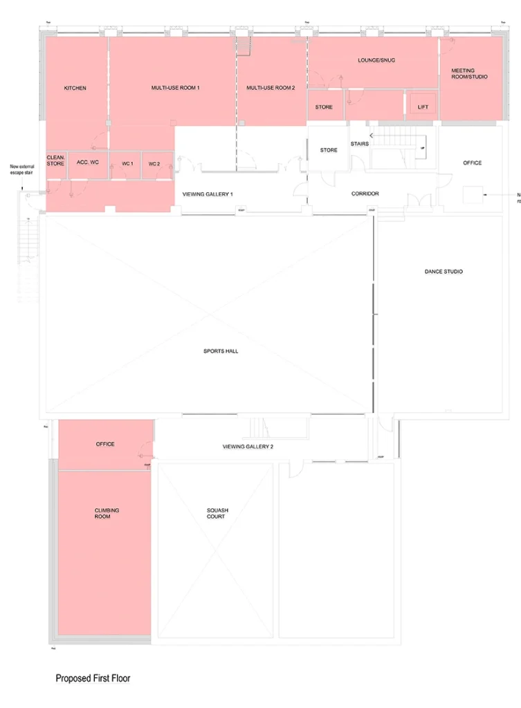 plan of upper building