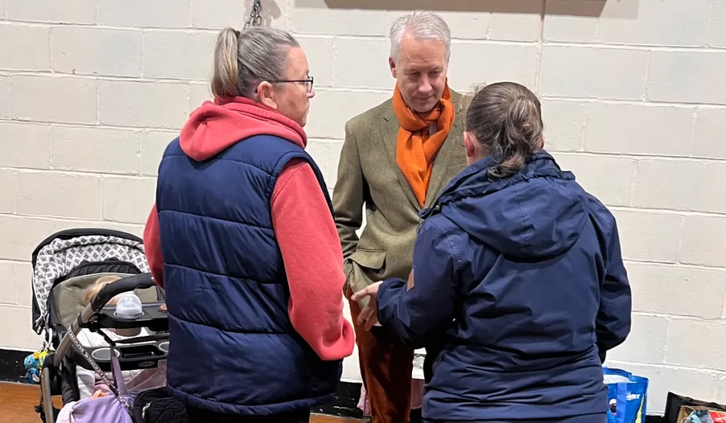 local mp talks to parishioners at YMCA Festive Fayre