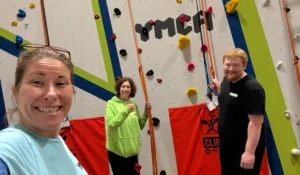 ymca staff in climbing hall