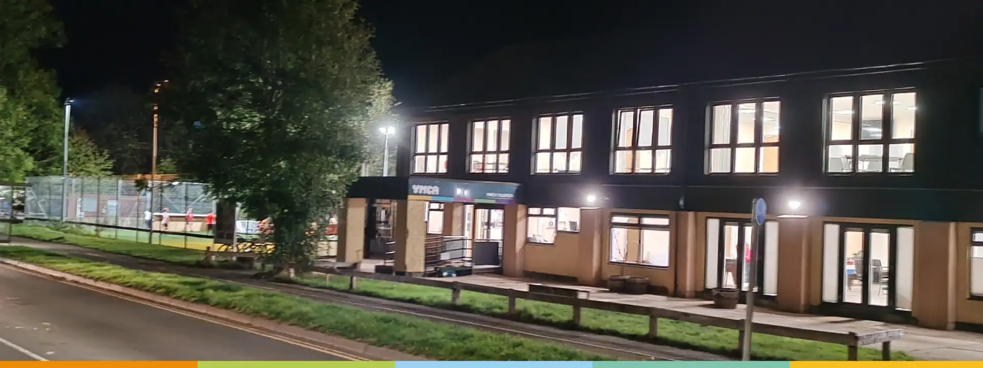 ymca taunton external shot at night