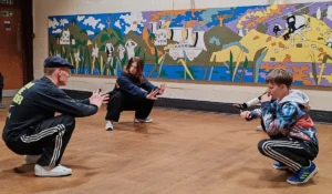 breakdancing group