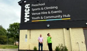 paul and clare outside ymca