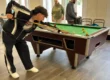 playing pool